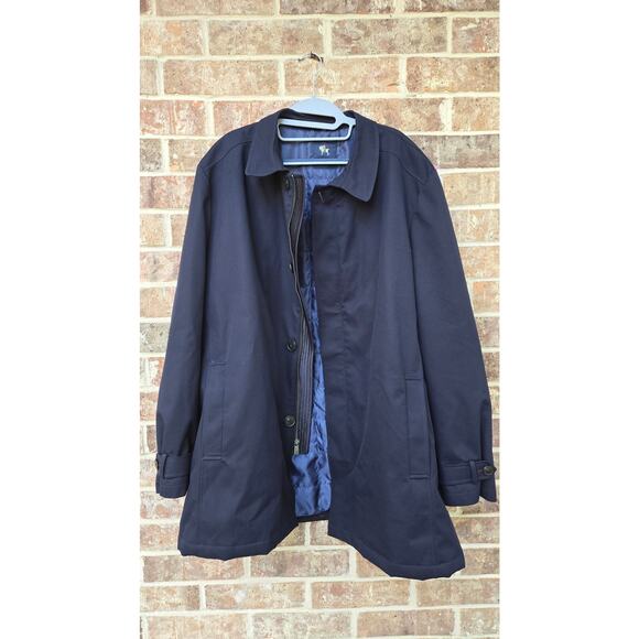 HART SCHAFFNER MARX Men's navy blue Hartsdale All Weather Raincoat size 48R - Picture 4 of 12